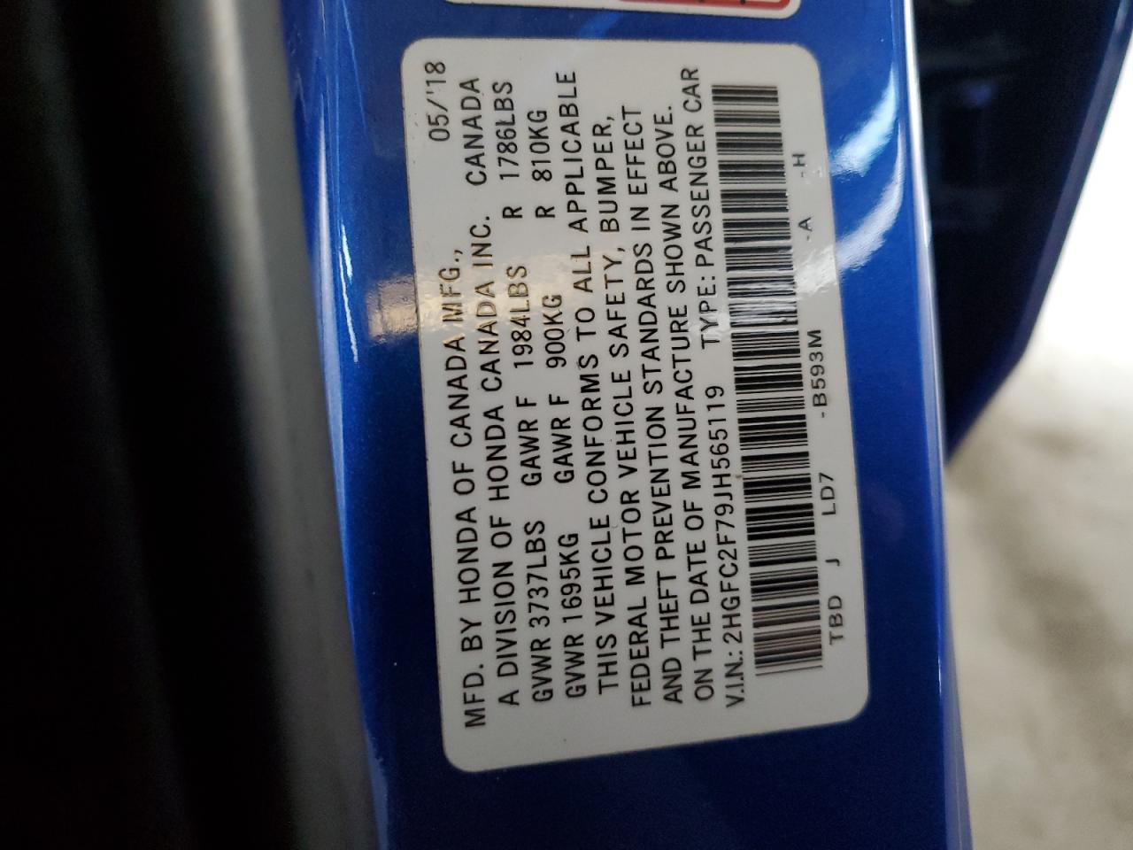 2018 HONDA CIVIC