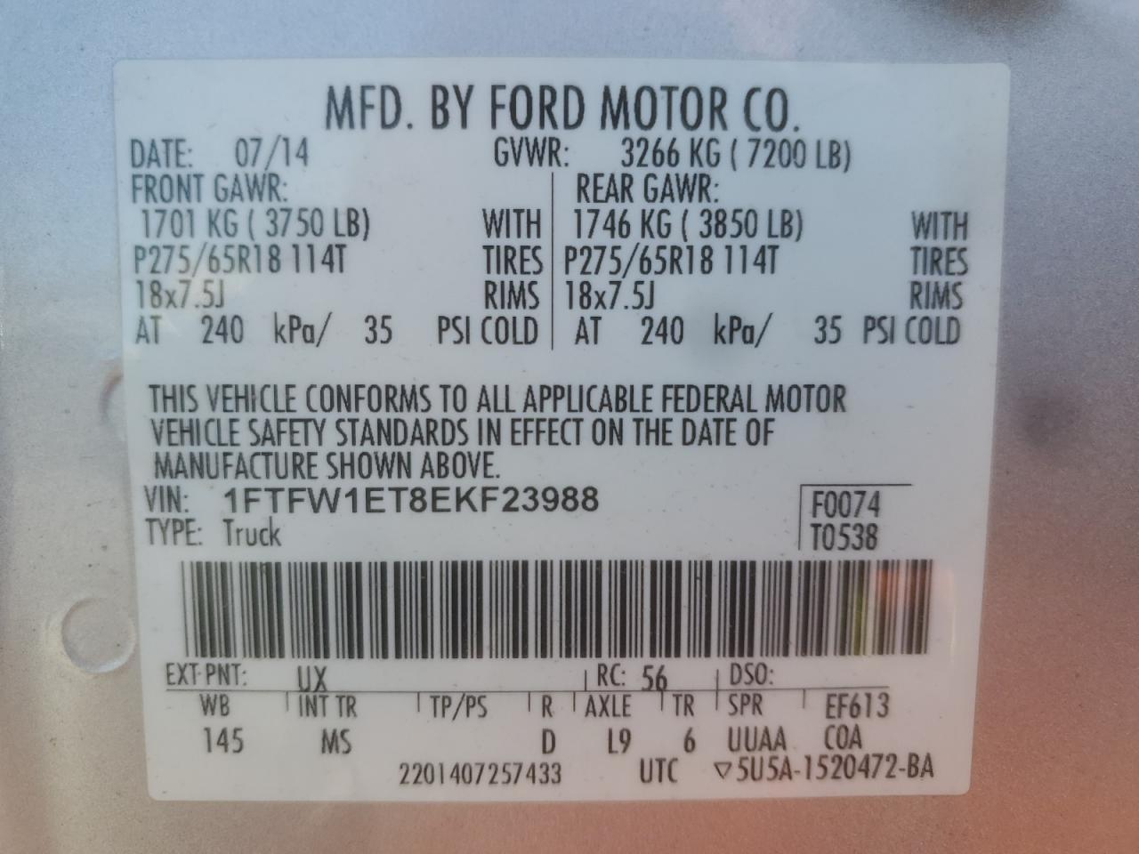 2014 FORD F-150