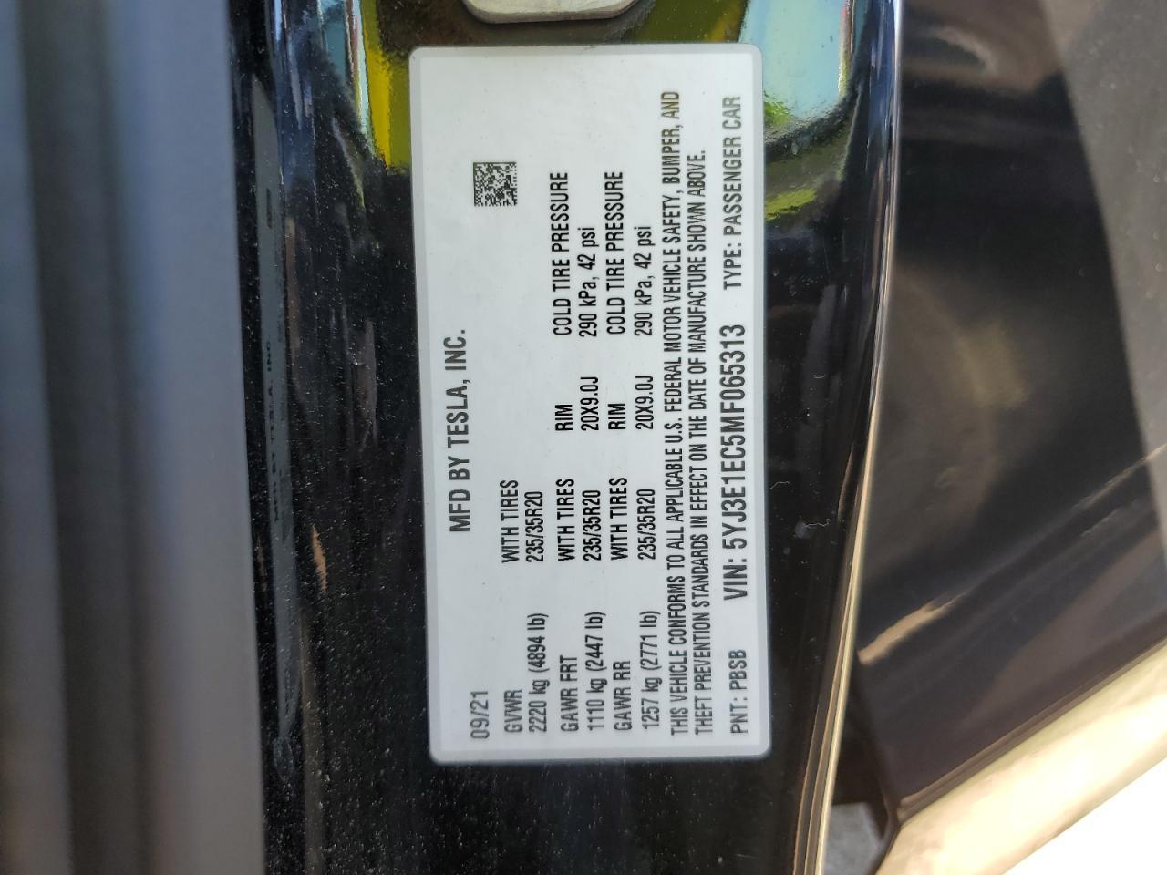 2021 TESLA MODEL 3