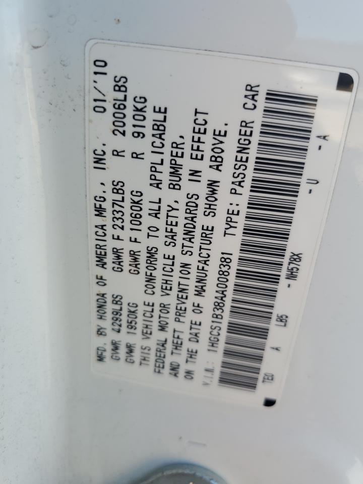 2010 HONDA ACCORD