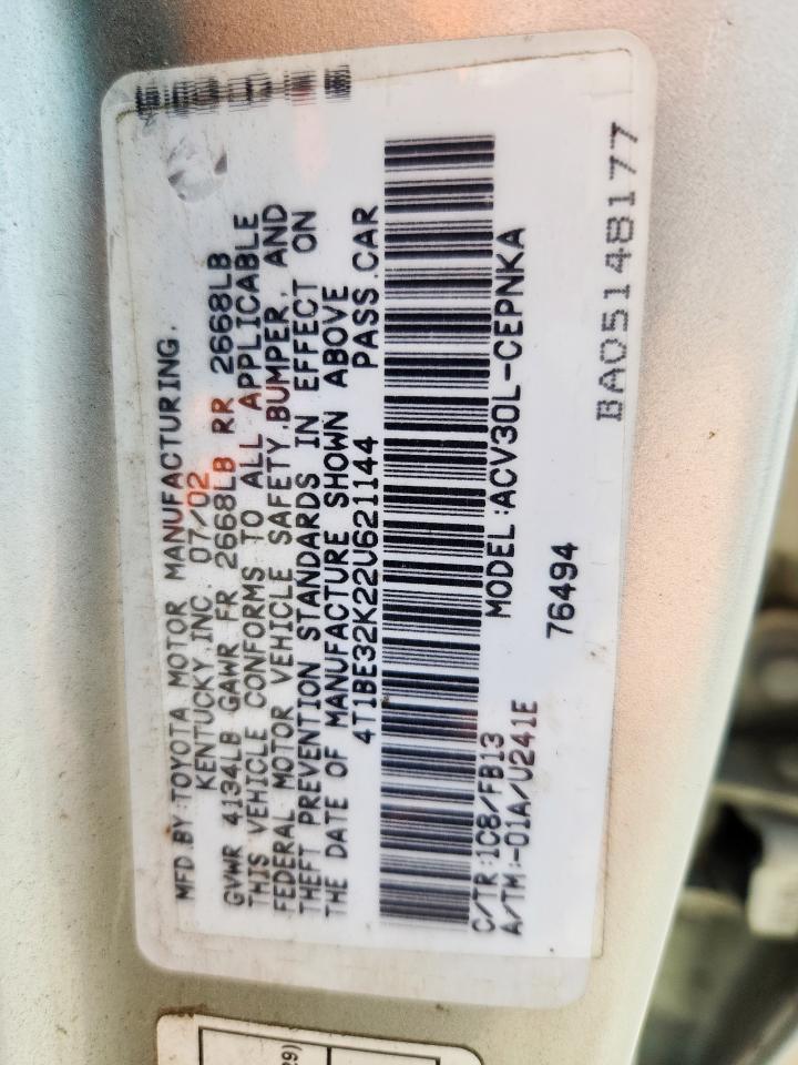 2002 TOYOTA CAMRY