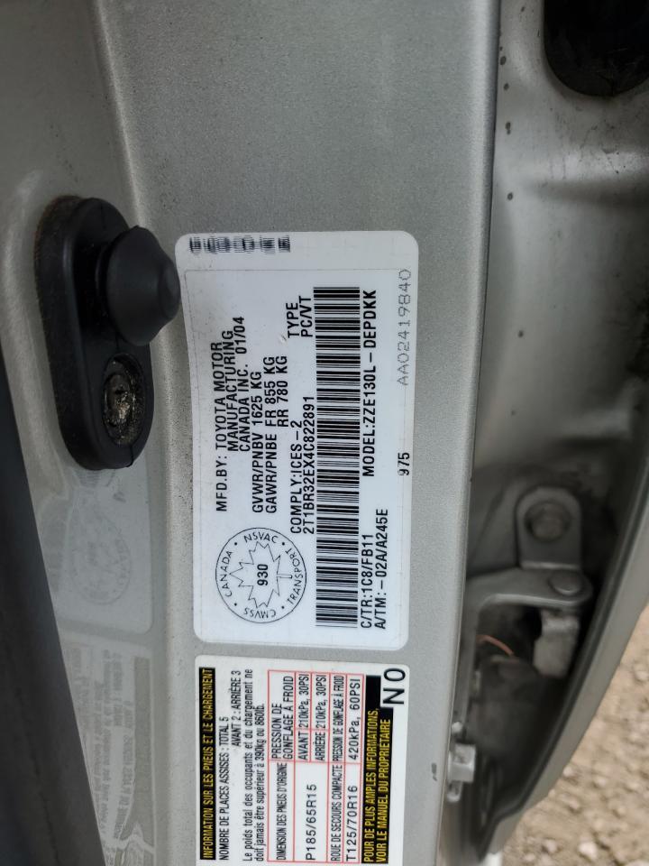 2004 TOYOTA COROLLA