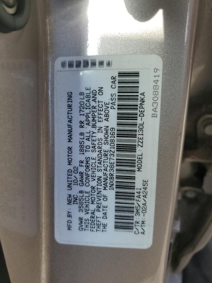 2003 TOYOTA COROLLA