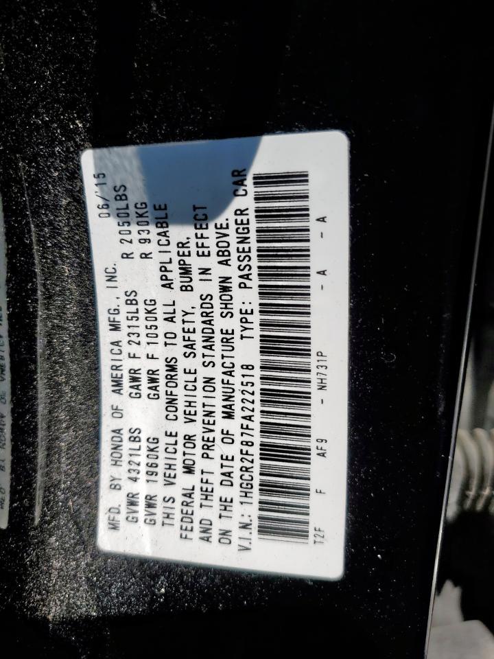 2015 HONDA ACCORD