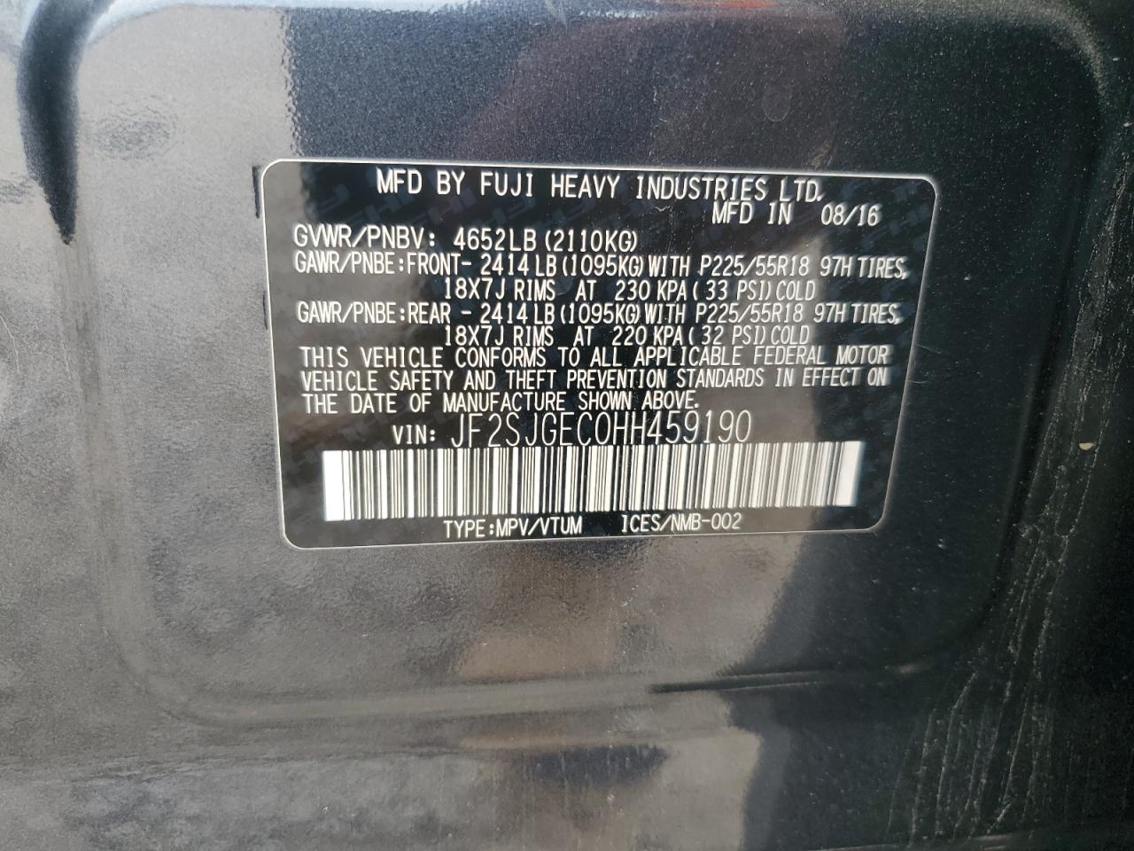 2017 SUBARU FORESTER