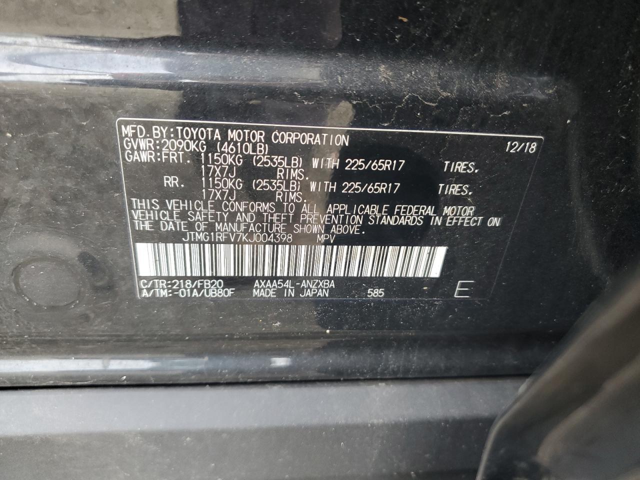 2019 TOYOTA RAV4