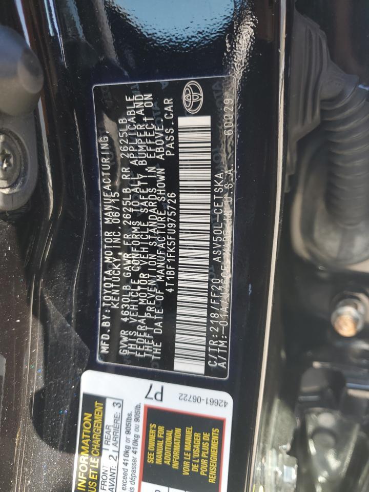 2015 TOYOTA CAMRY