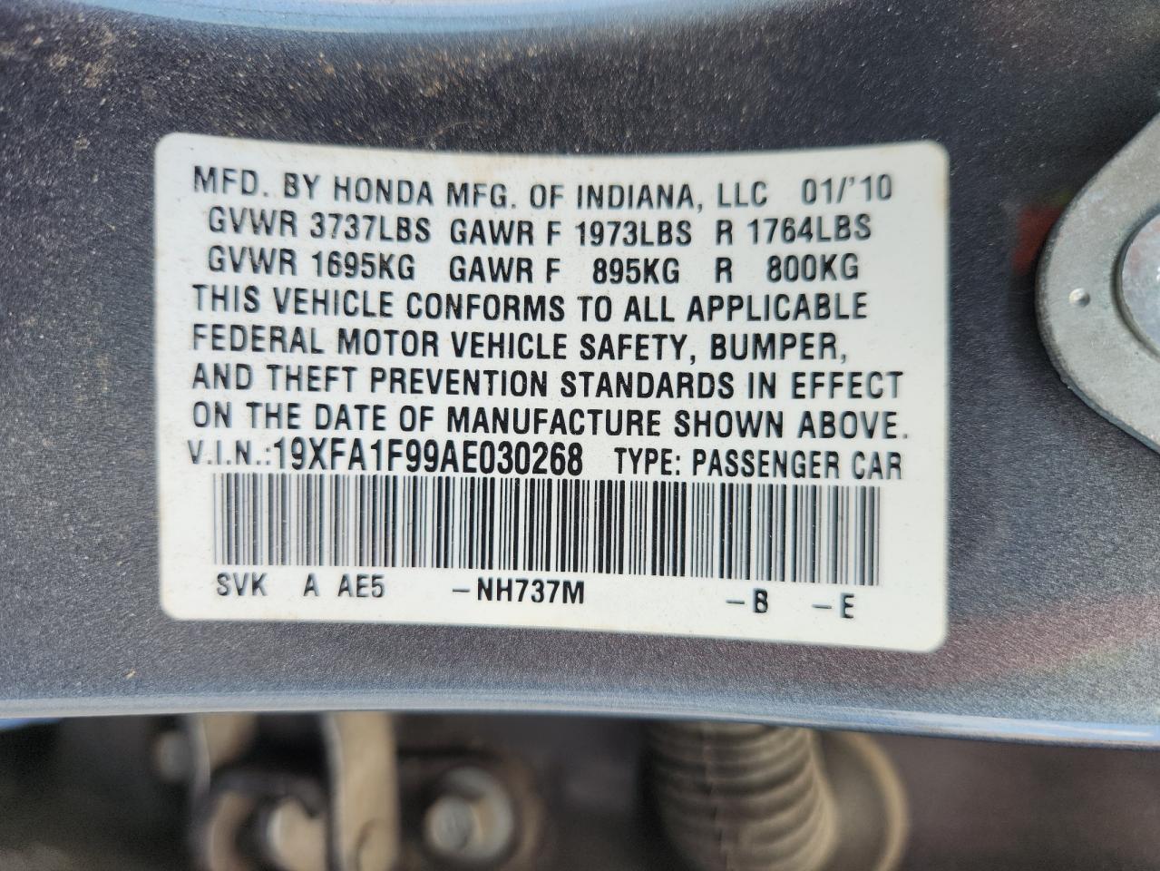 2010 HONDA CIVIC