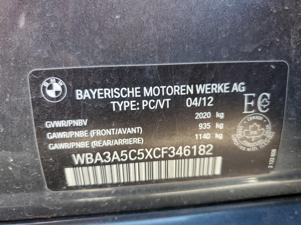 2012 BMW 3 SERIES