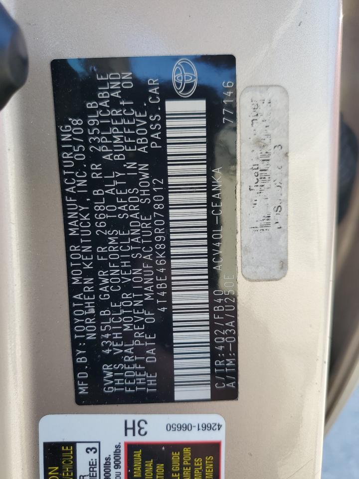 2009 TOYOTA CAMRY