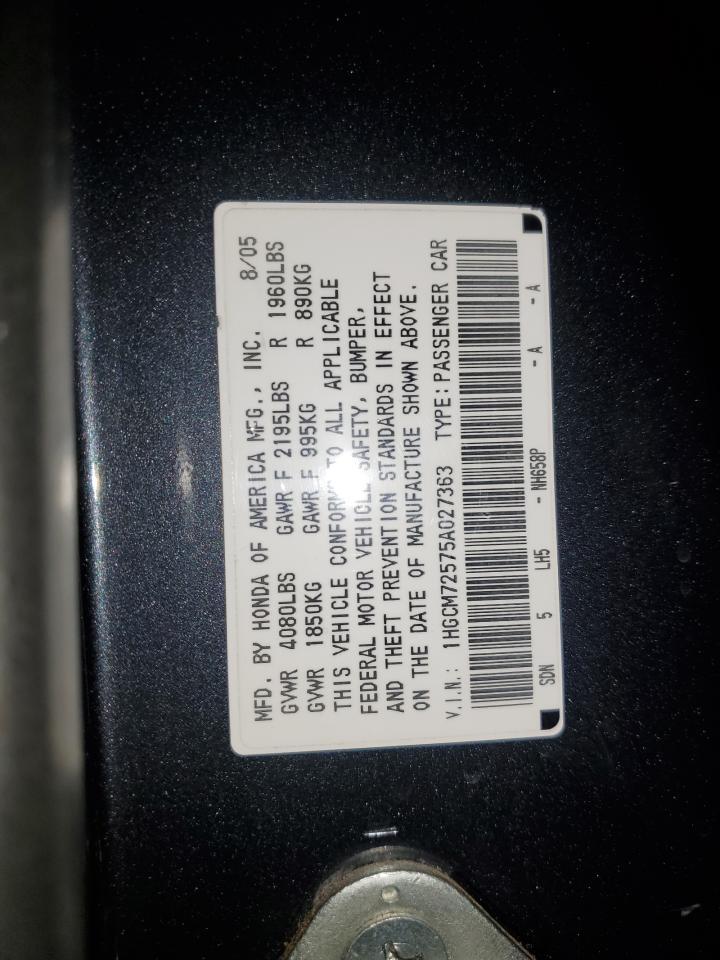 2005 HONDA ACCORD