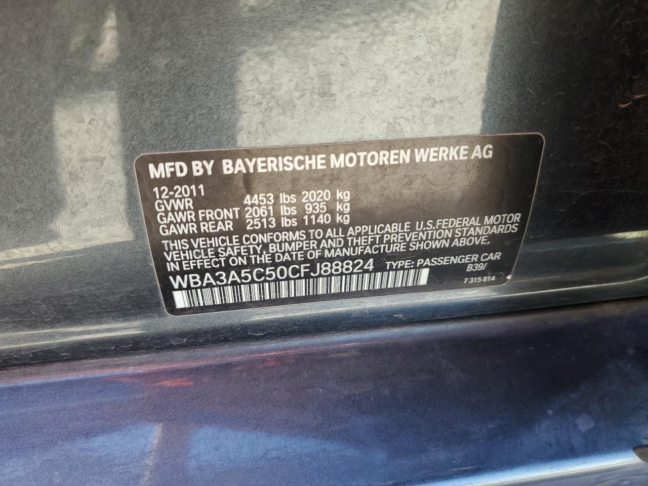2012 BMW 3 SERIES