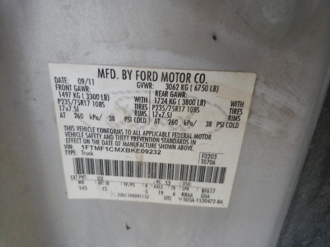 2011 FORD F-150