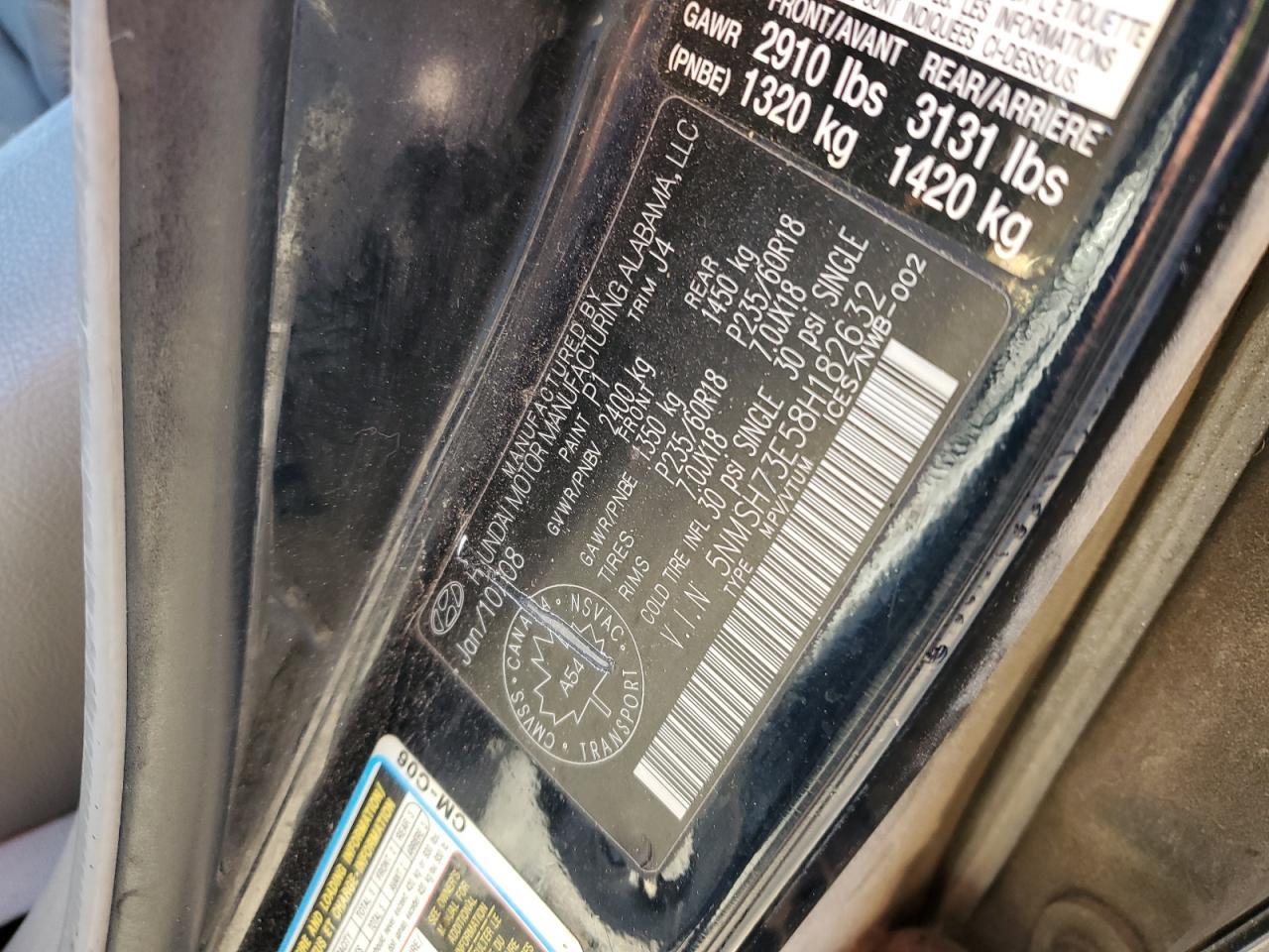 2008 HYUNDAI SANTA FE