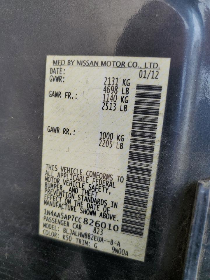 2012 NISSAN Maxima