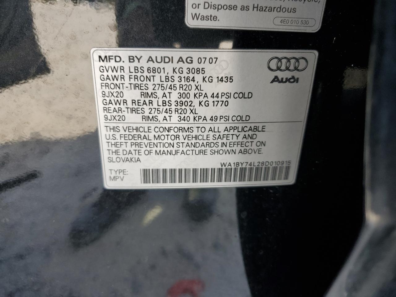 2008 AUDI Q7