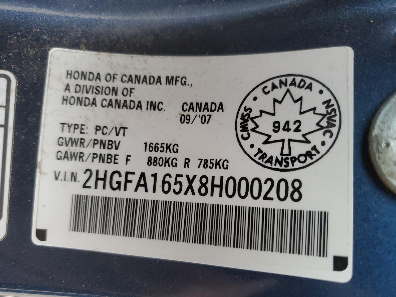 2008 HONDA CIVIC