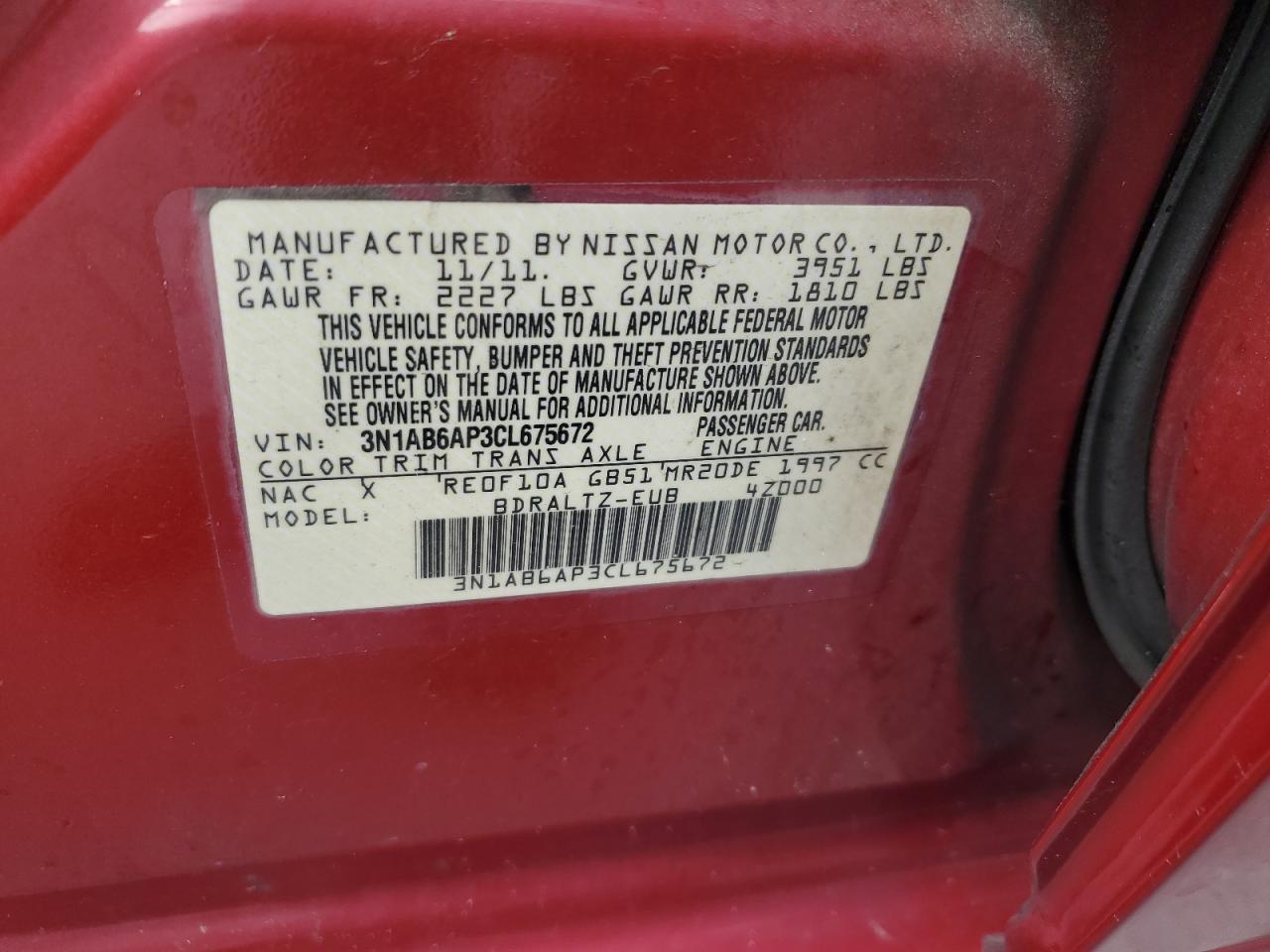 2012 NISSAN SENTRA