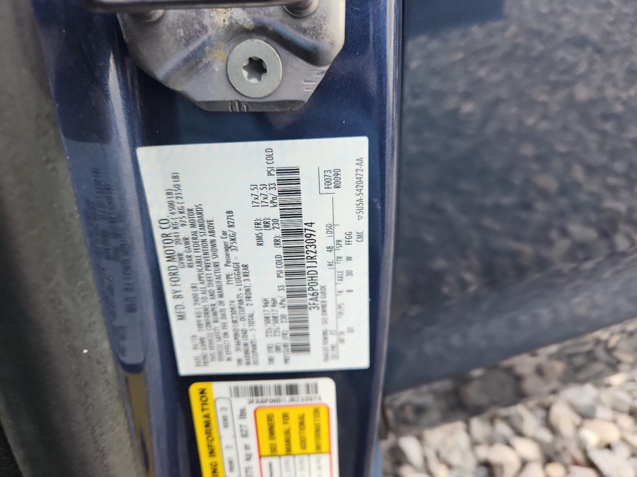 2018 FORD FUSION