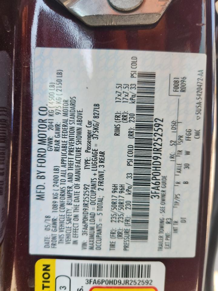 2018 FORD FUSION