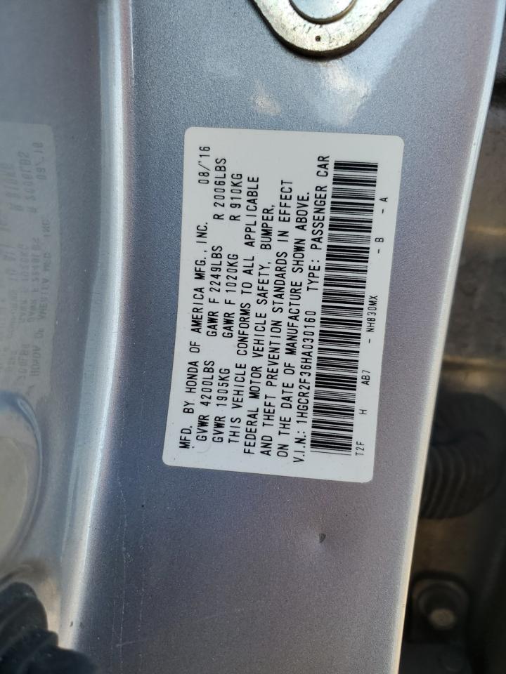 2017 HONDA ACCORD