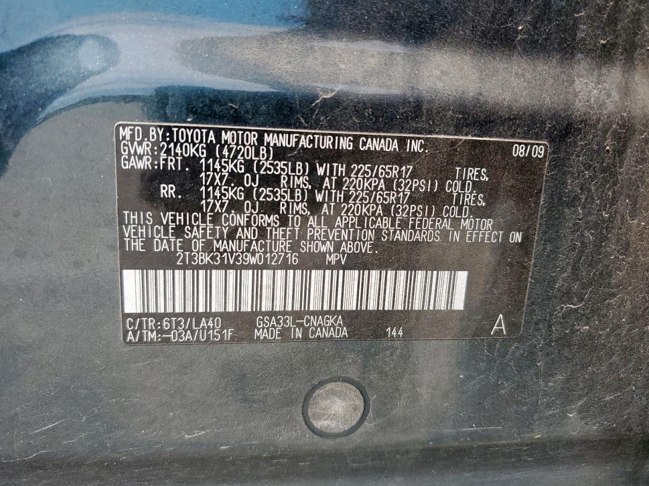2009 TOYOTA RAV4