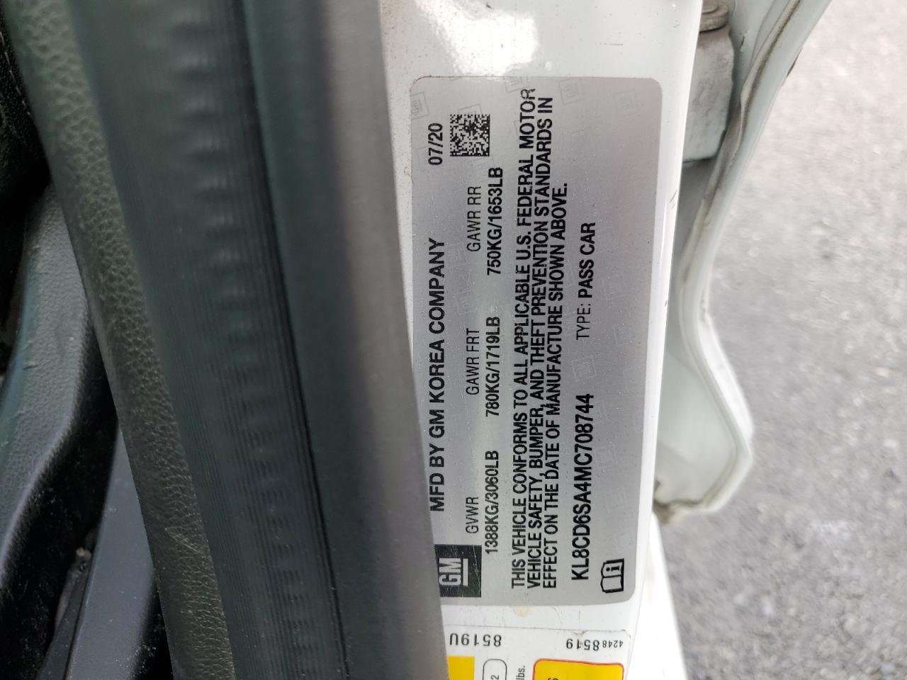 2021 CHEVROLET Spark