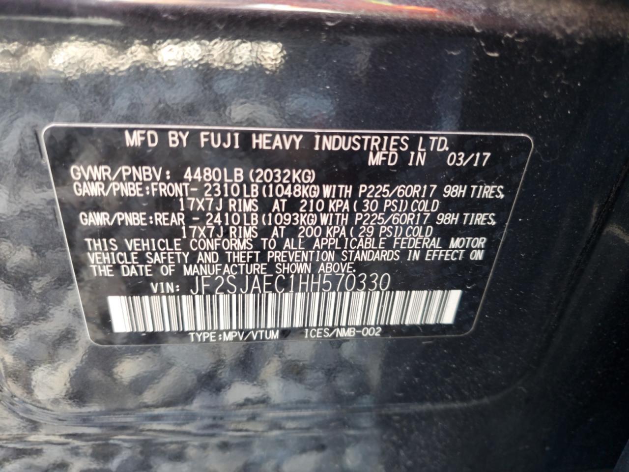 2017 SUBARU FORESTER