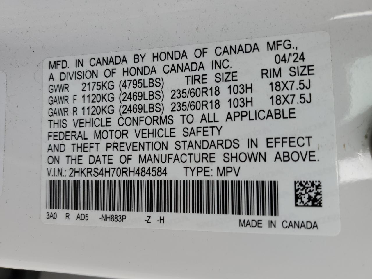 2024 HONDA CR-V