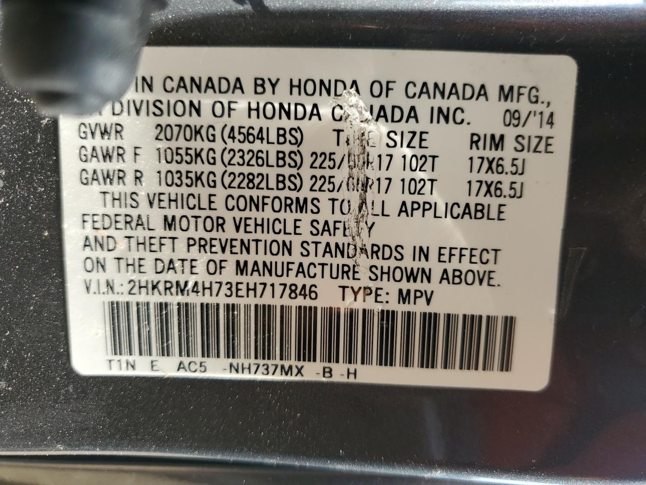 2014 HONDA CR-V