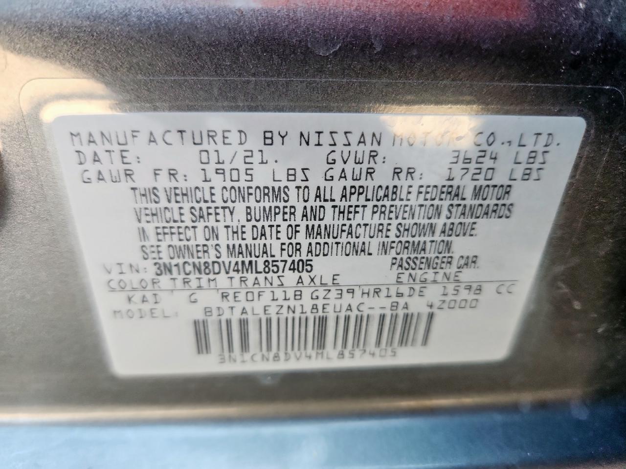 2021 NISSAN VERSA