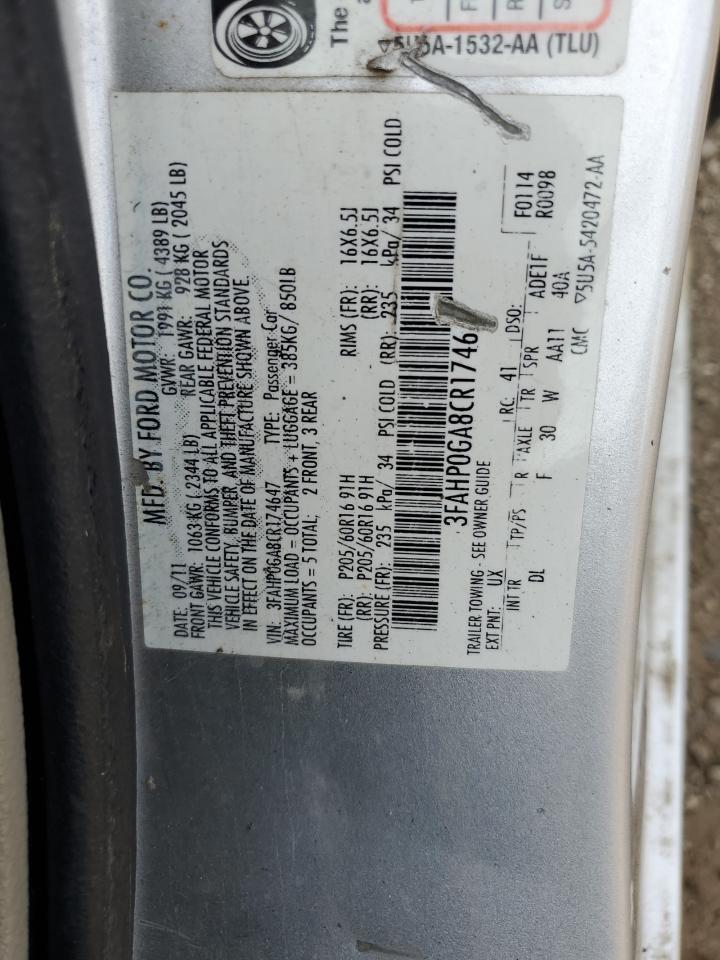 2012 FORD FUSION