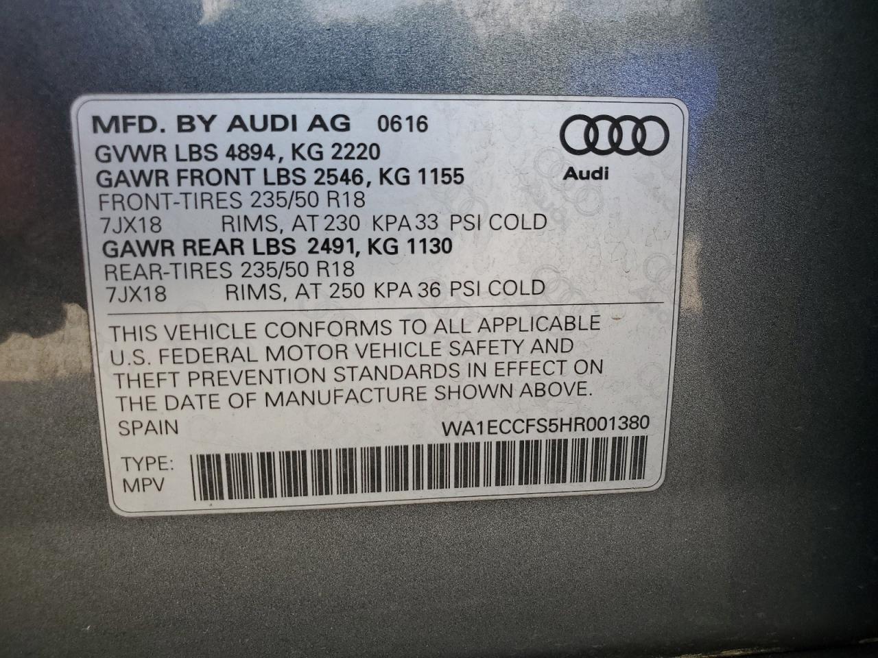 2017 AUDI Q3