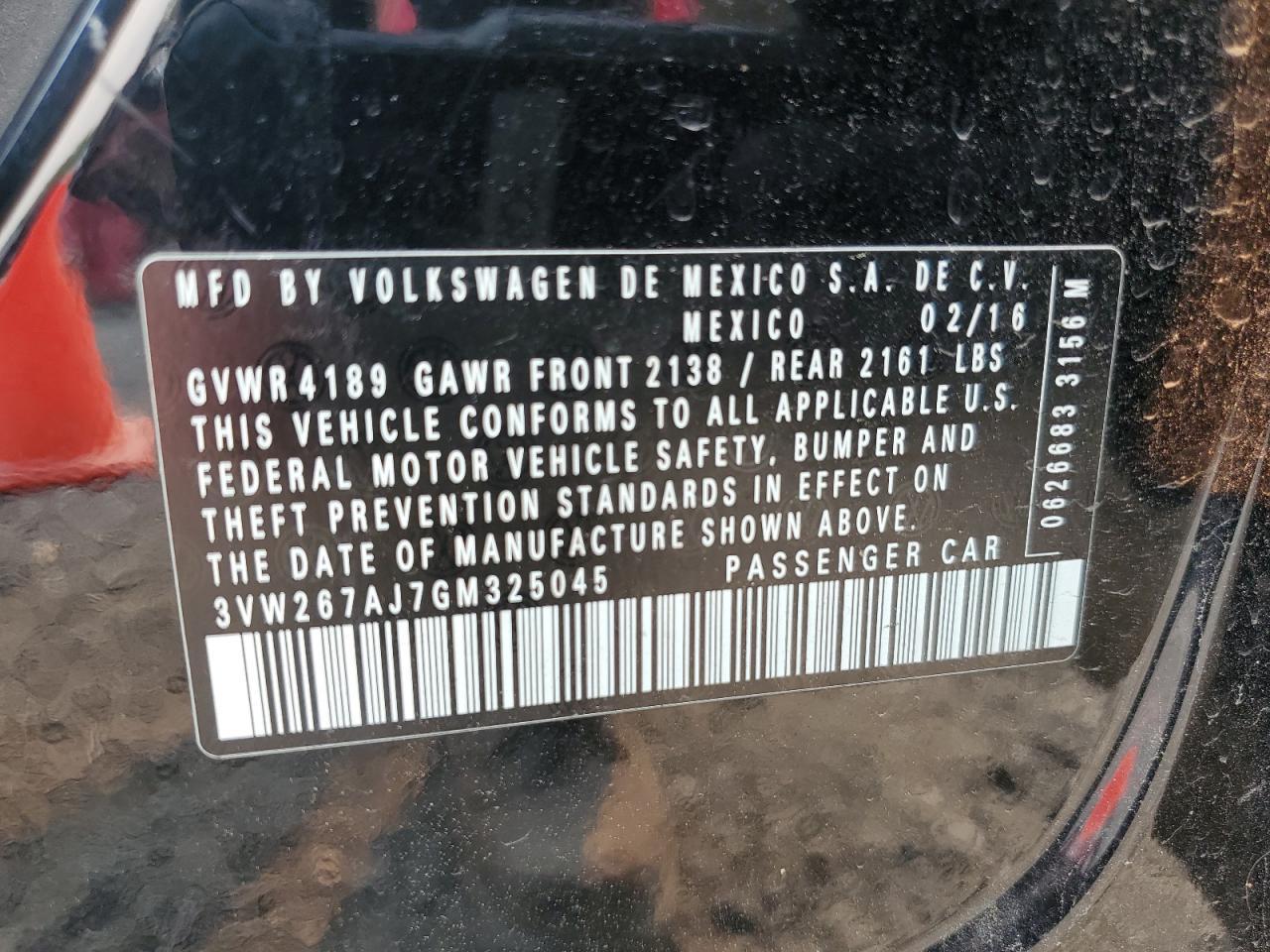 2016 VOLKSWAGEN JETTA