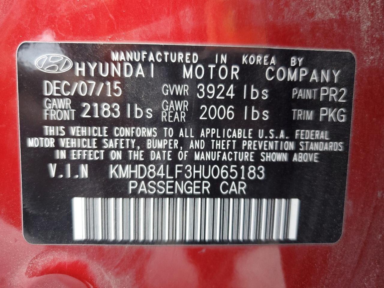 2017 HYUNDAI ELANTRA