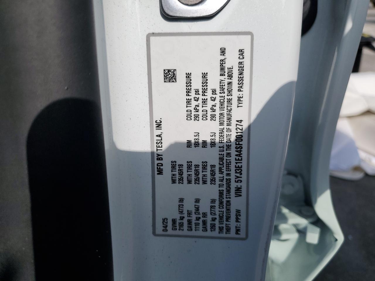 2025 TESLA MODEL 3