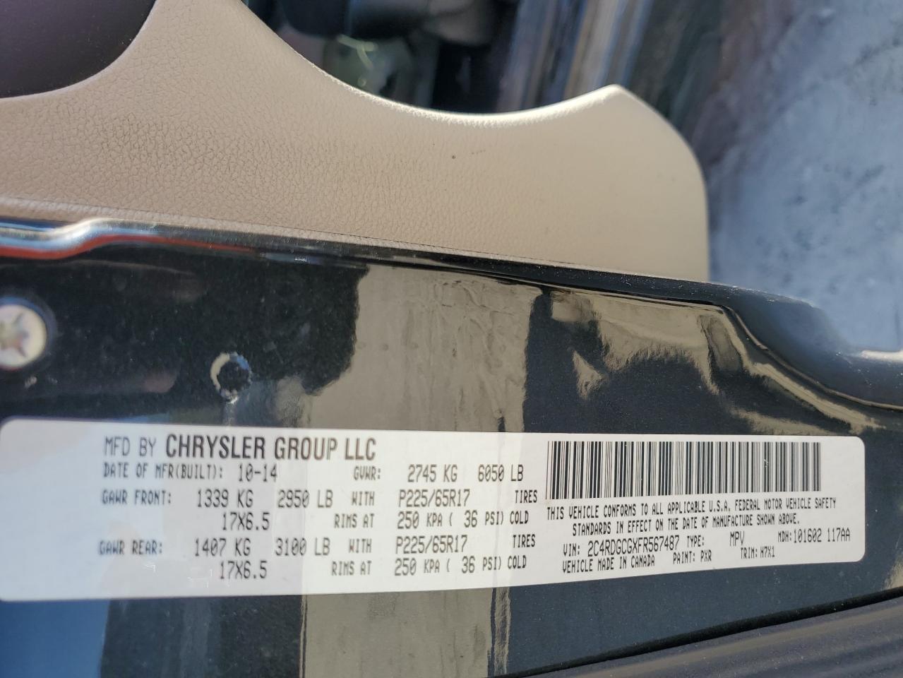 2015 DODGE GRAND CARAVAN