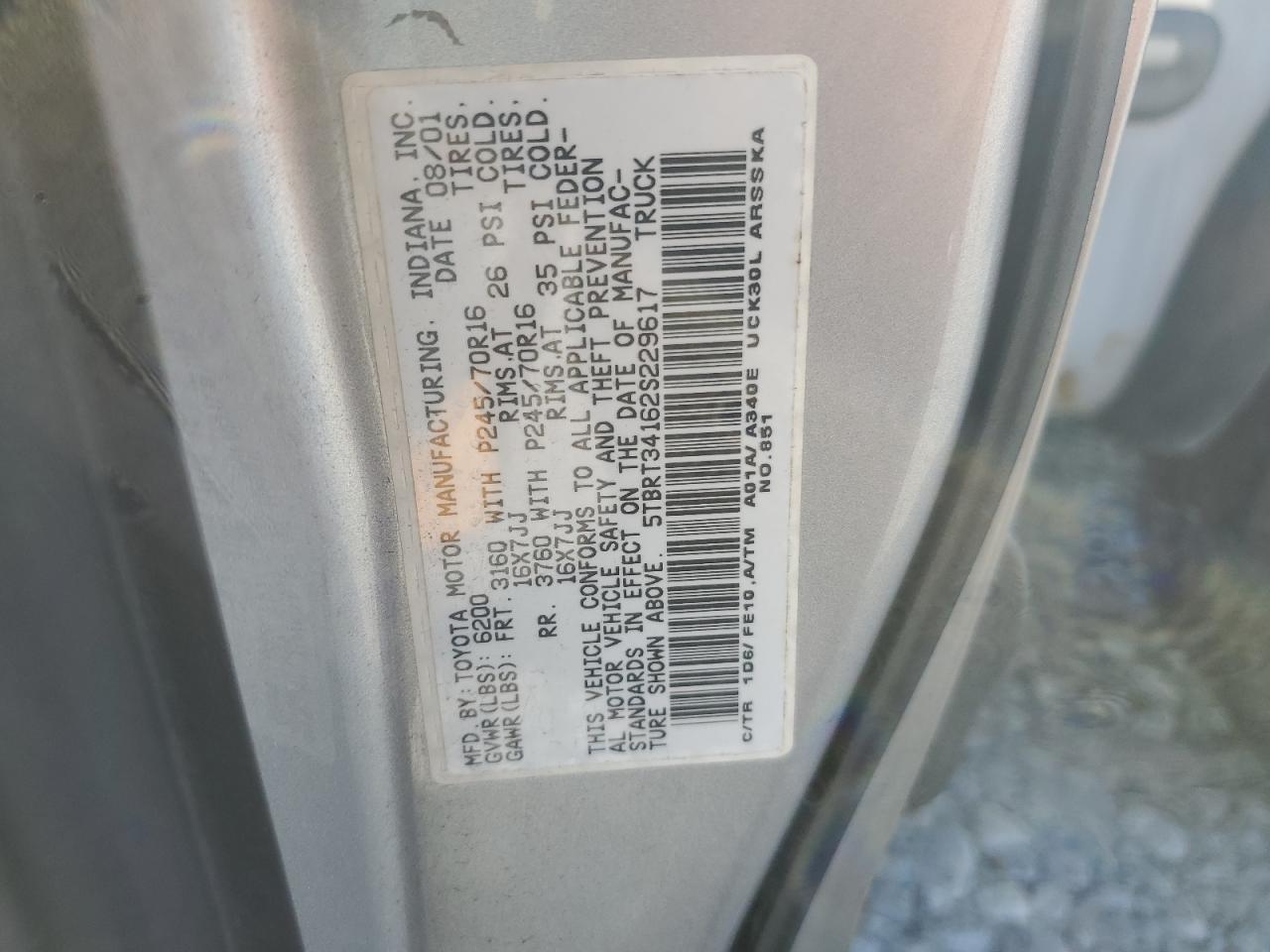 2002 TOYOTA TUNDRA