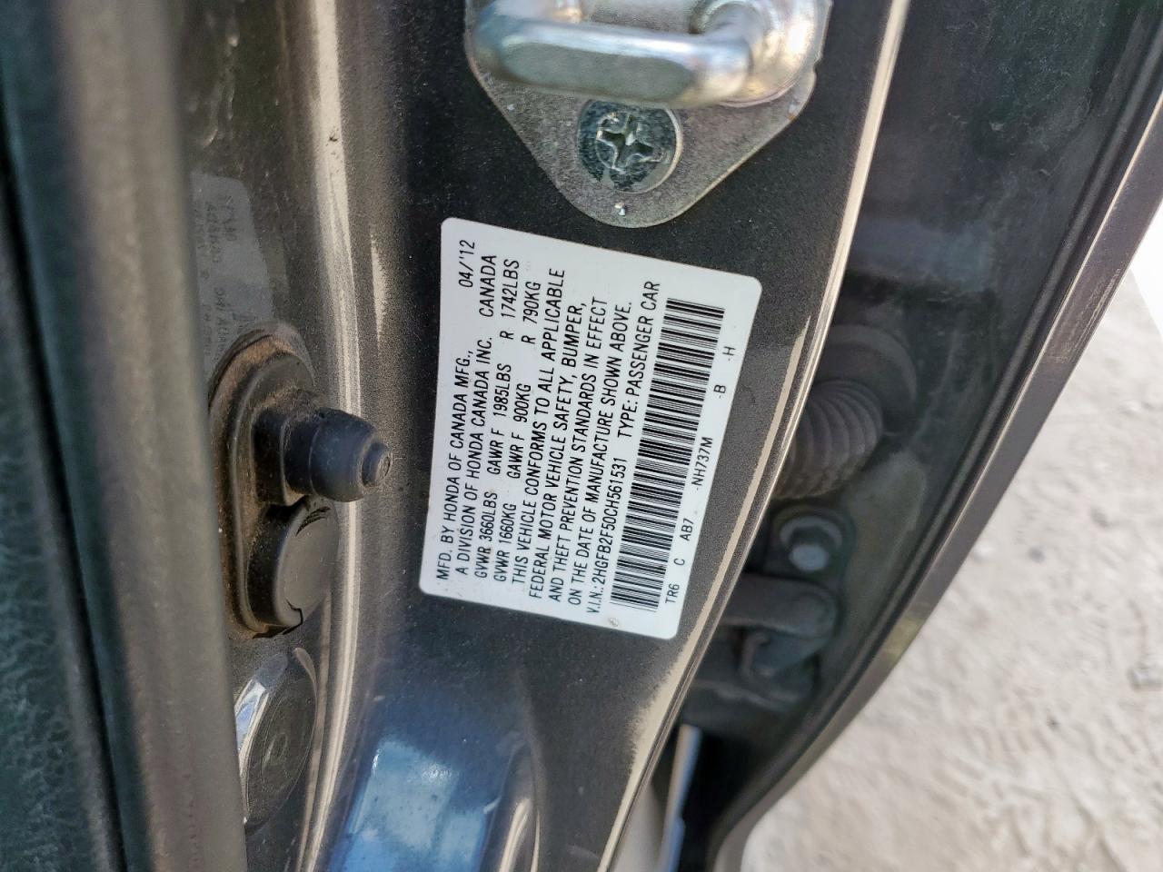 2012 HONDA CIVIC