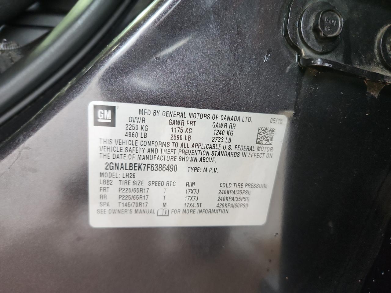 2015 CHEVROLET EQUINOX