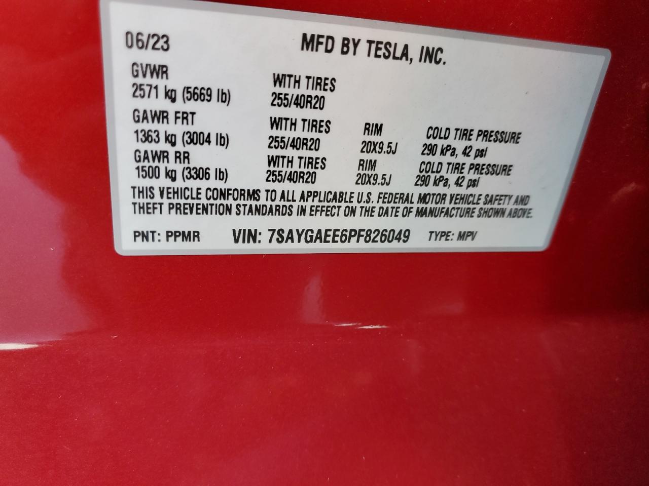 2023 TESLA MODEL Y
