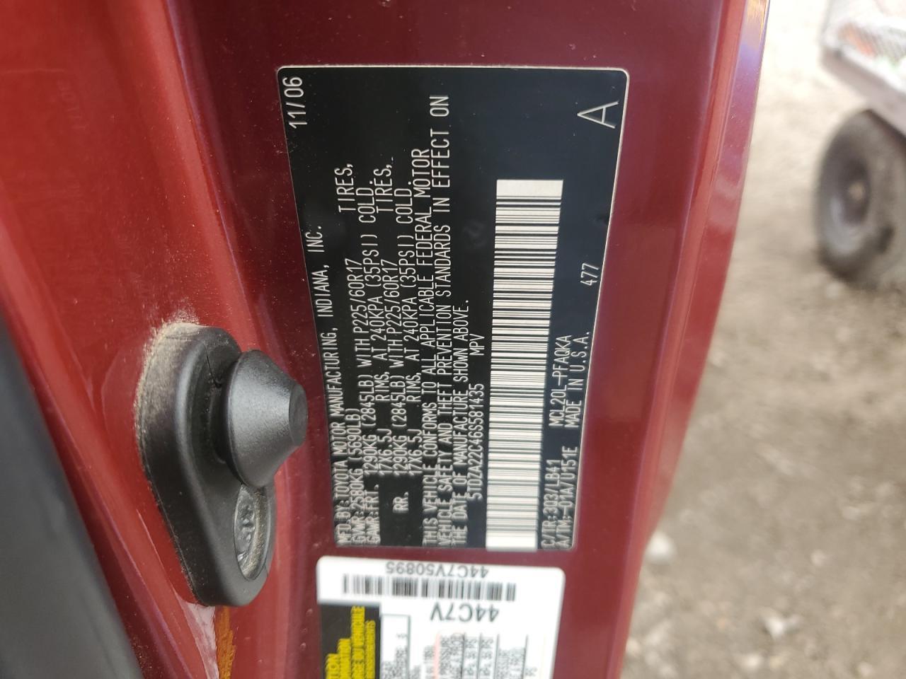 2006 TOYOTA SIENNA