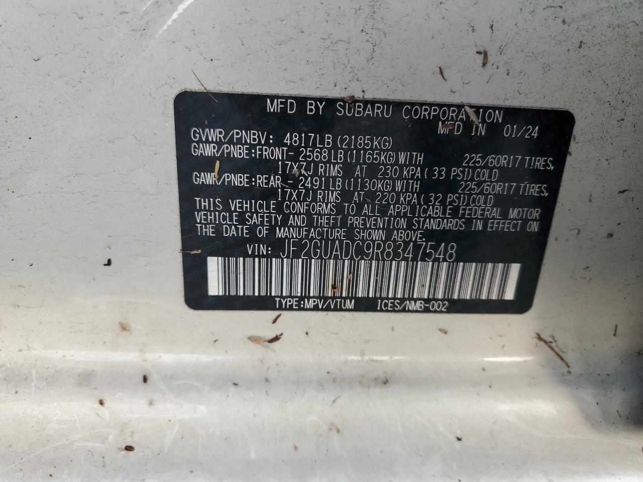 2024 SUBARU Crosstrek