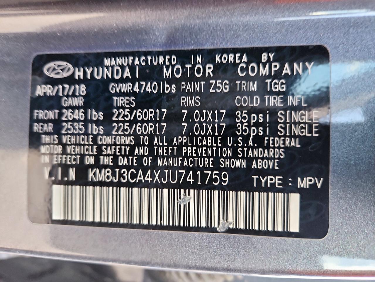 2018 HYUNDAI TUCSON