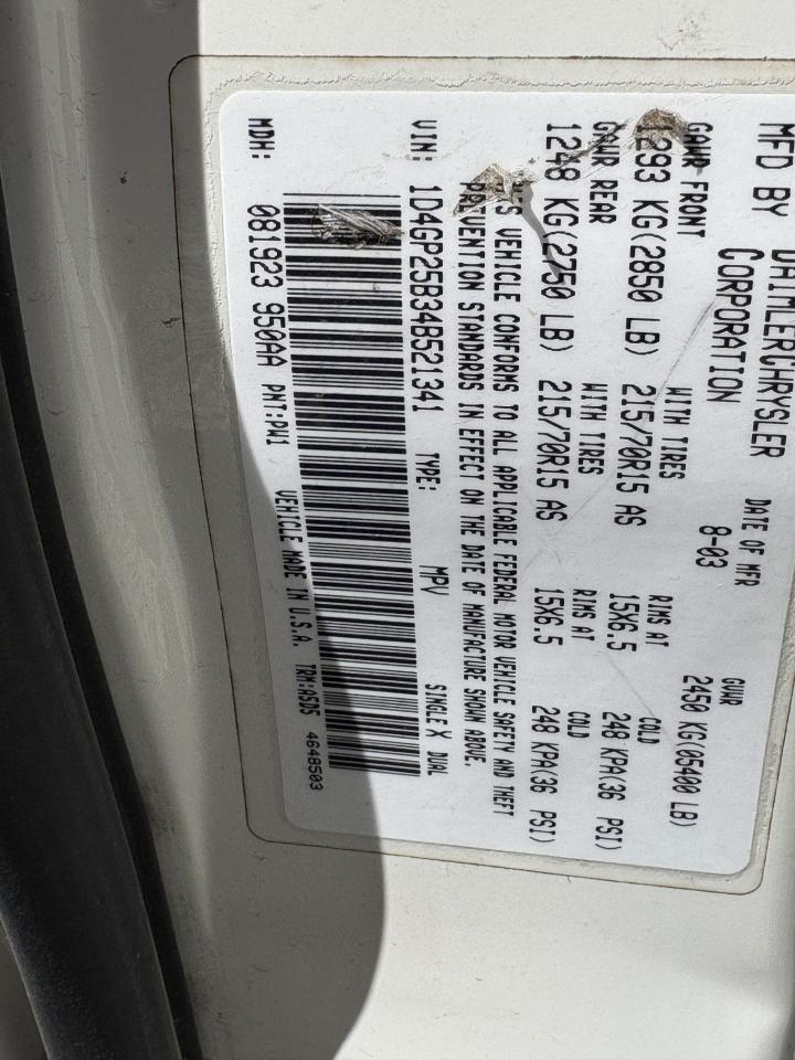 2002 DODGE Grand Cara