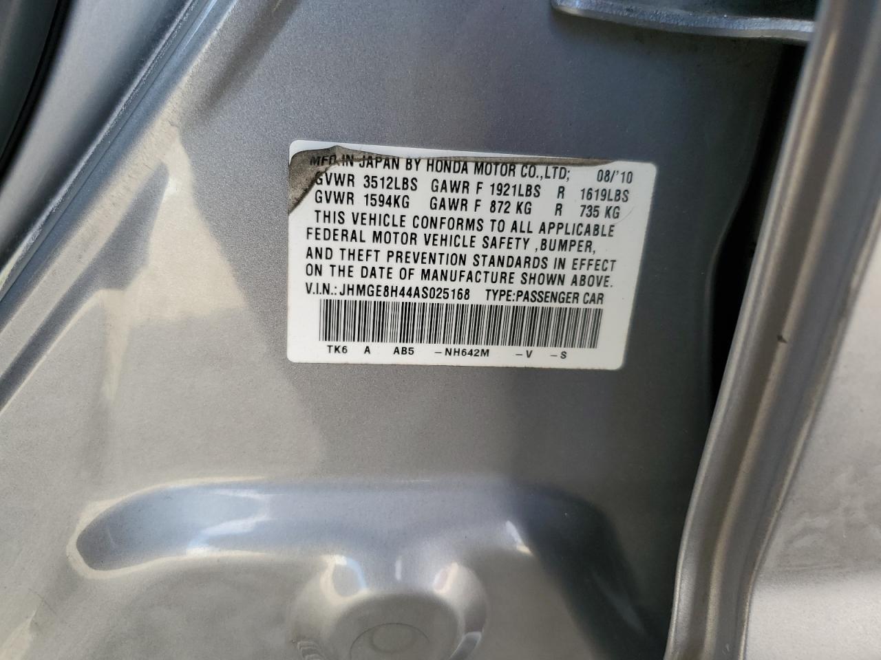 2010 HONDA FIT