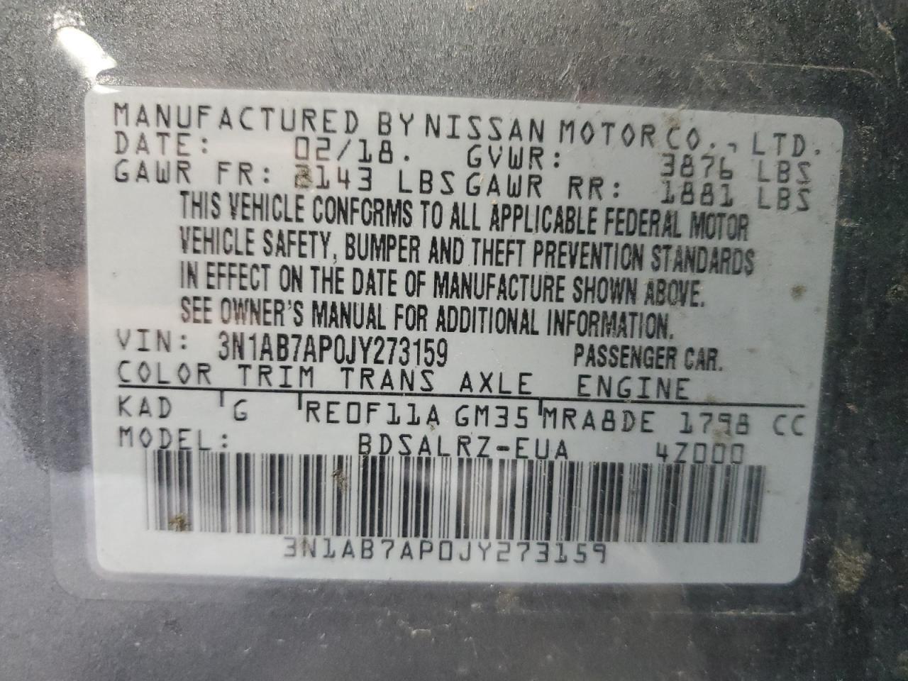 2018 NISSAN SENTRA