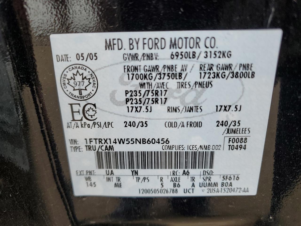 2005 FORD F-150