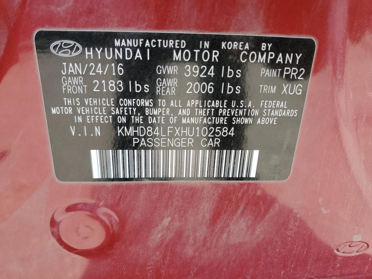 2017 HYUNDAI ELANTRA