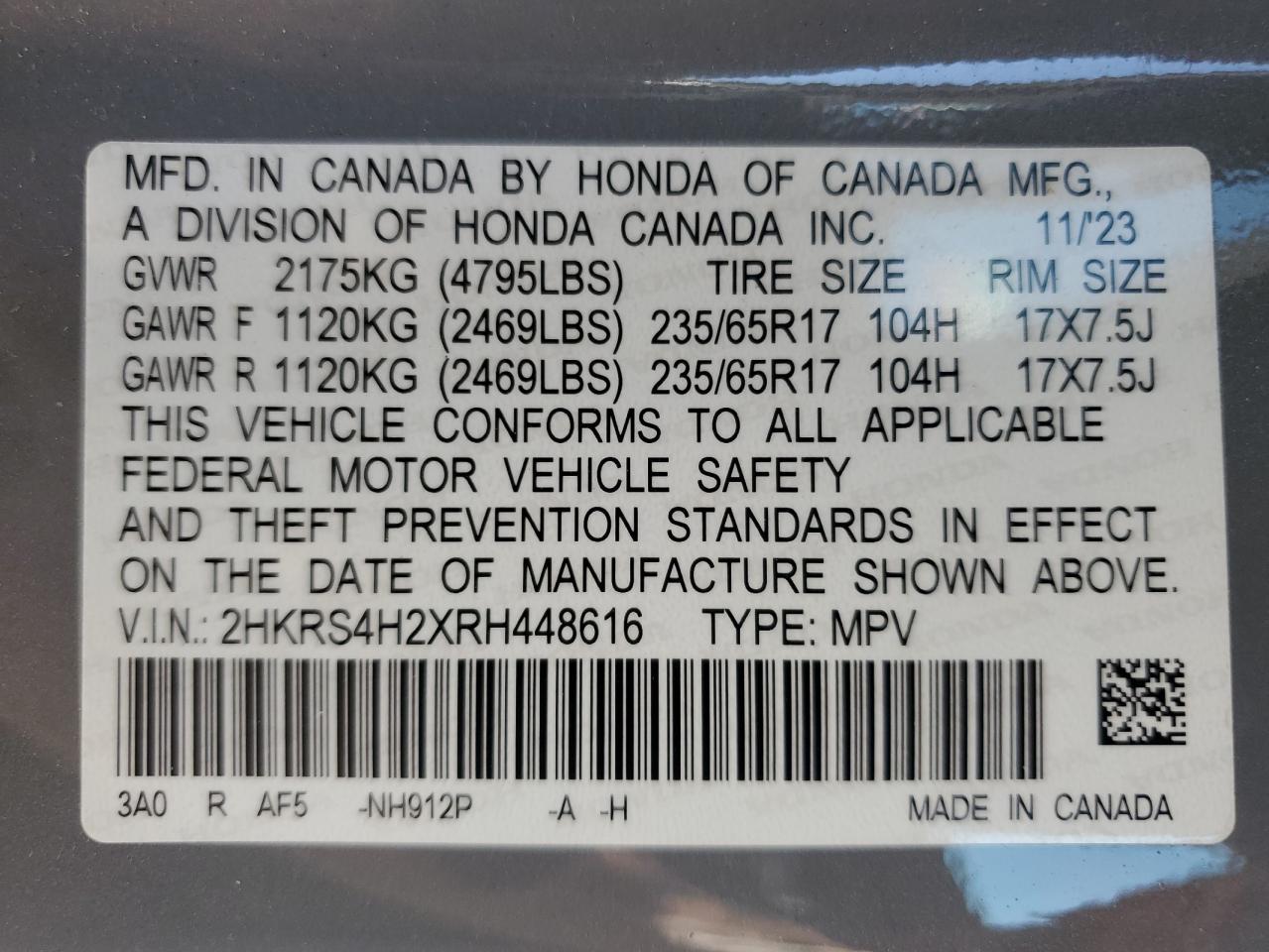 2024 HONDA CR-V